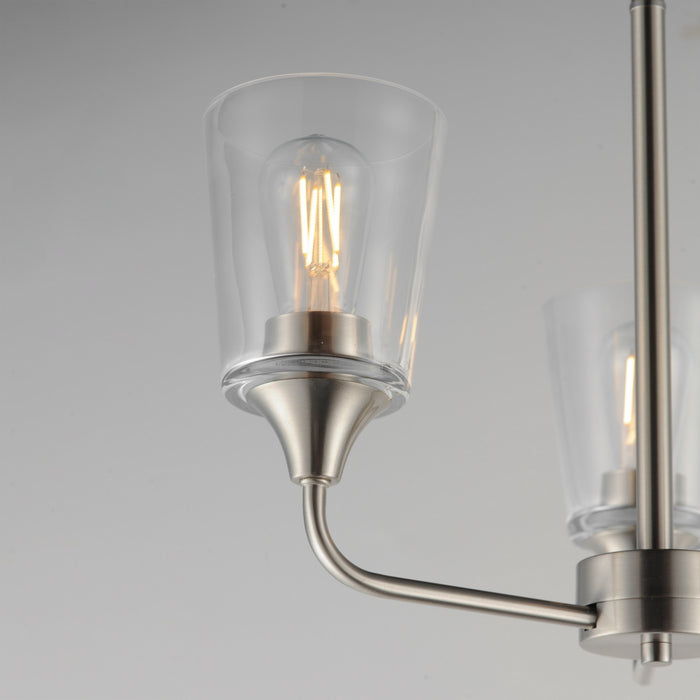 Myhouse Lighting Maxim - 12873CLSN - Three Light Chandelier - Hudson - Satin Nickel