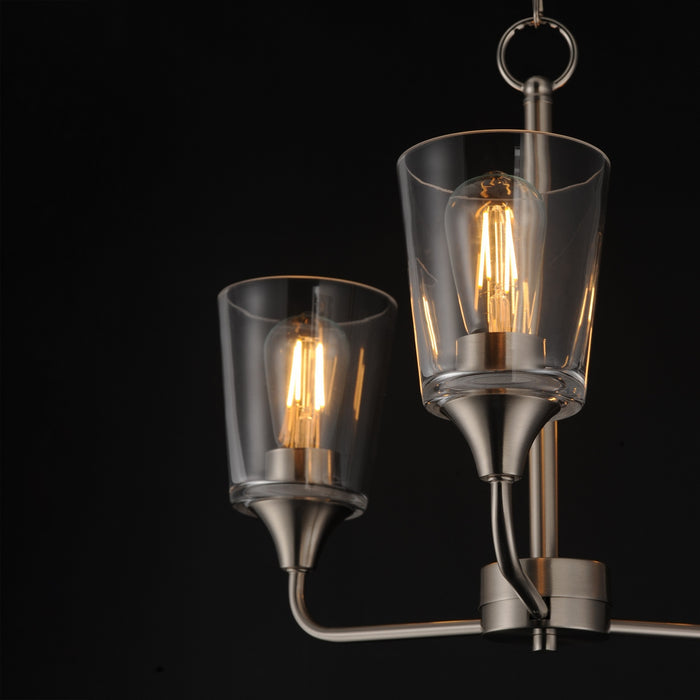 Myhouse Lighting Maxim - 12873CLSN - Three Light Chandelier - Hudson - Satin Nickel