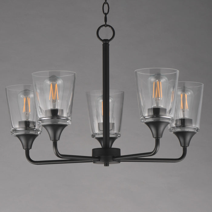 Myhouse Lighting Maxim - 12875CLBK - Five Light Chandelier - Hudson - Black