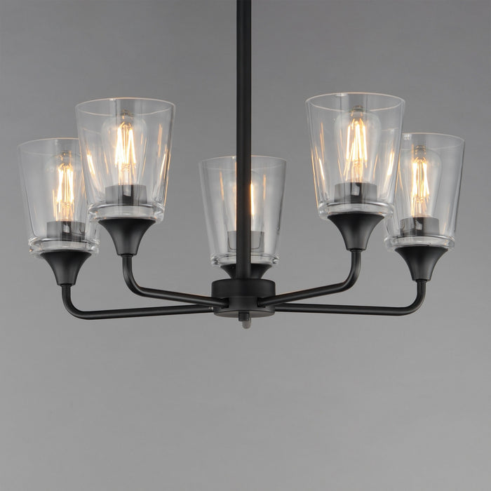 Myhouse Lighting Maxim - 12875CLBK - Five Light Chandelier - Hudson - Black