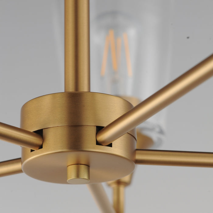 Myhouse Lighting Maxim - 12875CLNAB - Five Light Chandelier - Hudson - Natural Aged Brass