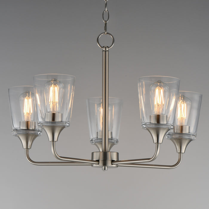Myhouse Lighting Maxim - 12875CLSN - Five Light Chandelier - Hudson - Satin Nickel