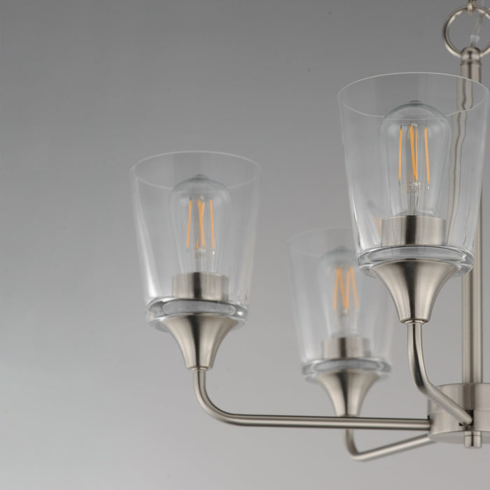 Myhouse Lighting Maxim - 12875CLSN - Five Light Chandelier - Hudson - Satin Nickel