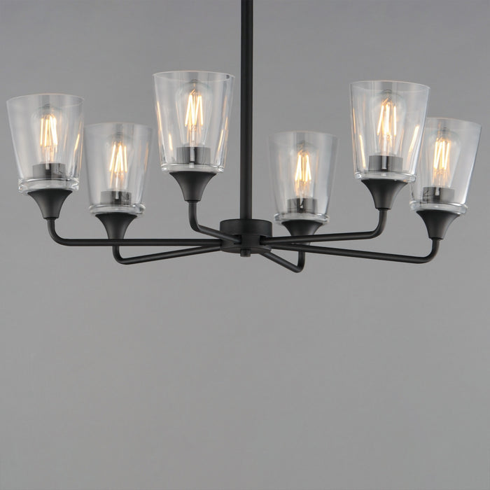 Myhouse Lighting Maxim - 12876CLBK - Six Light Chandelier - Hudson - Black