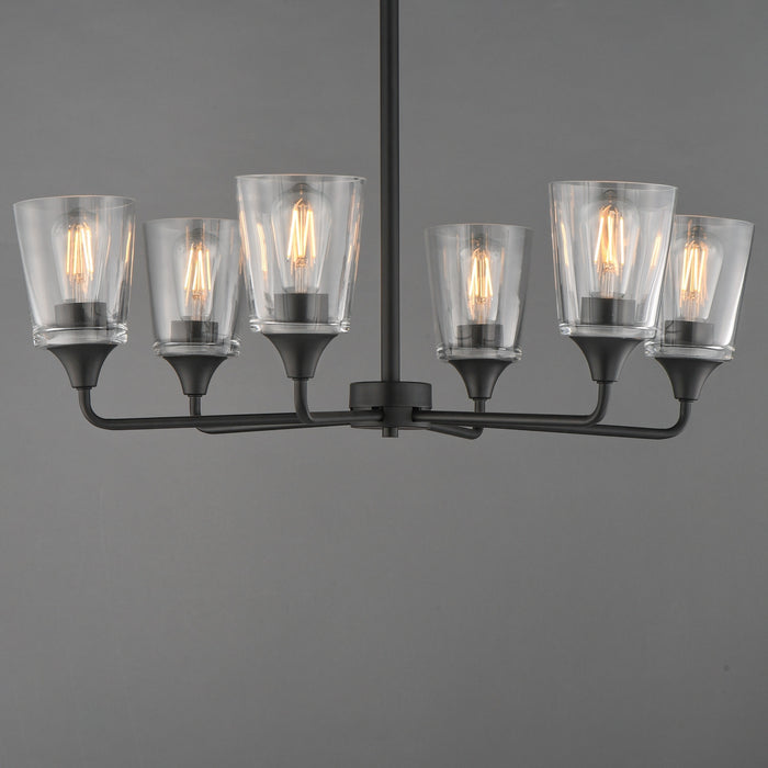 Myhouse Lighting Maxim - 12876CLBK - Six Light Chandelier - Hudson - Black