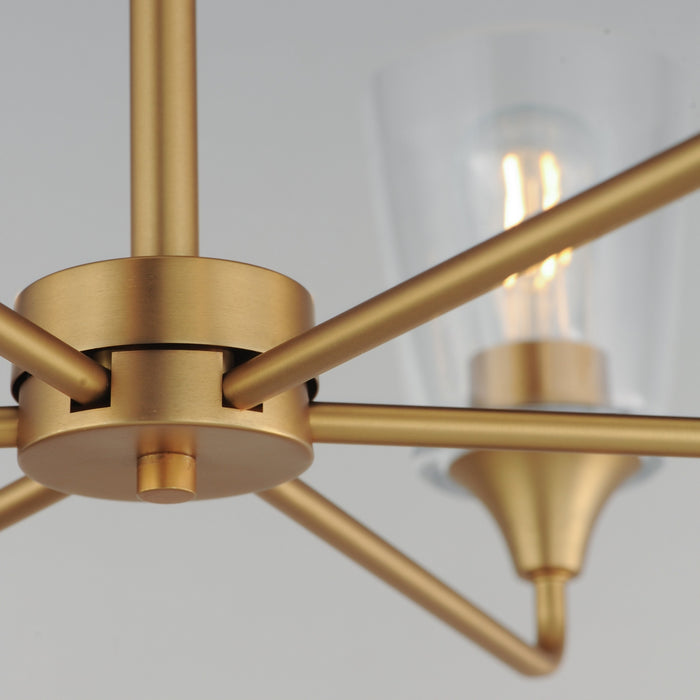 Myhouse Lighting Maxim - 12876CLNAB - Six Light Chandelier - Hudson - Natural Aged Brass