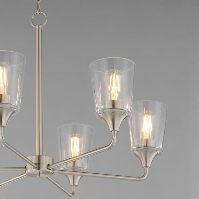 Myhouse Lighting Maxim - 12876CLSN - Six Light Chandelier - Hudson - Satin Nickel