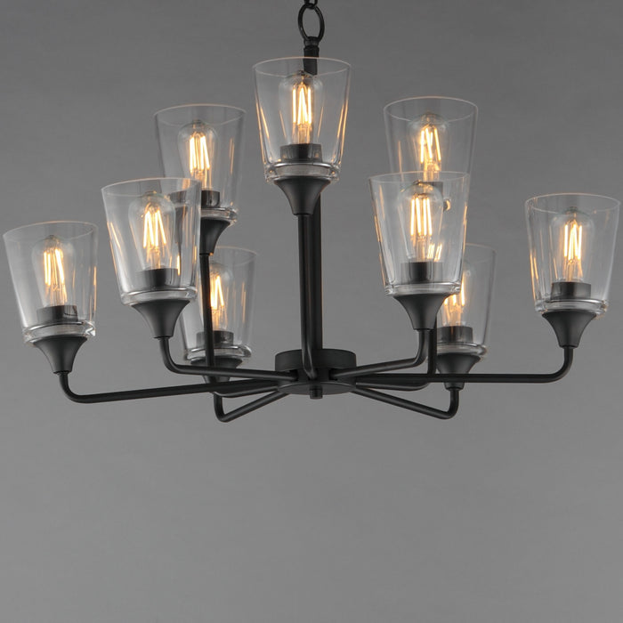 Myhouse Lighting Maxim - 12879CLBK - Nine Light Chandelier - Hudson - Black