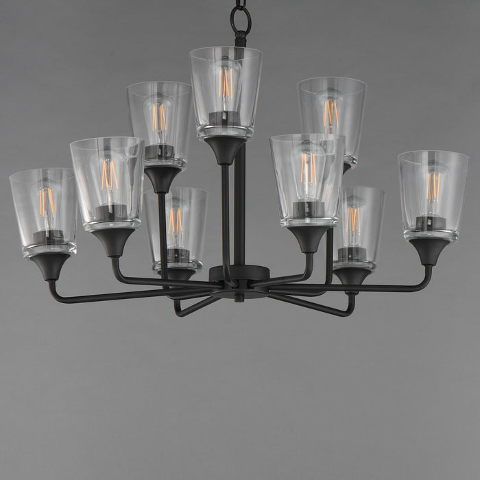 Myhouse Lighting Maxim - 12879CLBK - Nine Light Chandelier - Hudson - Black