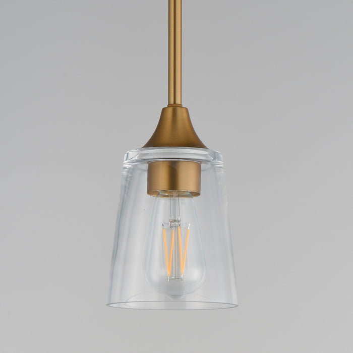 Myhouse Lighting Maxim - 92880CLNAB - One Light Pendant - Hudson - Natural Aged Brass