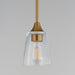Myhouse Lighting Maxim - 92880CLNAB - One Light Pendant - Hudson - Natural Aged Brass