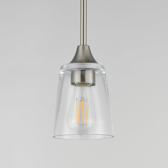 Myhouse Lighting Maxim - 92880CLSN - One Light Pendant - Hudson - Satin Nickel
