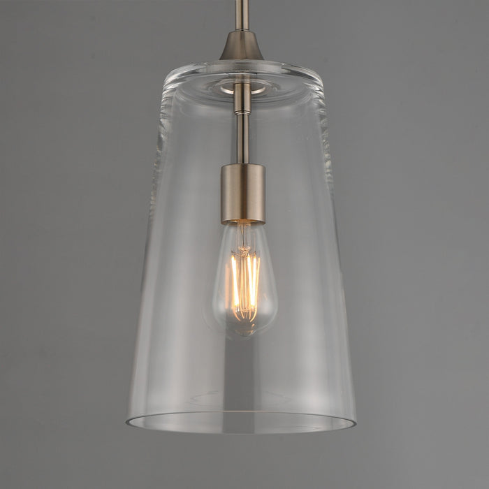Myhouse Lighting Maxim - 12886CLSN - One Light Pendant - Hudson - Satin Nickel