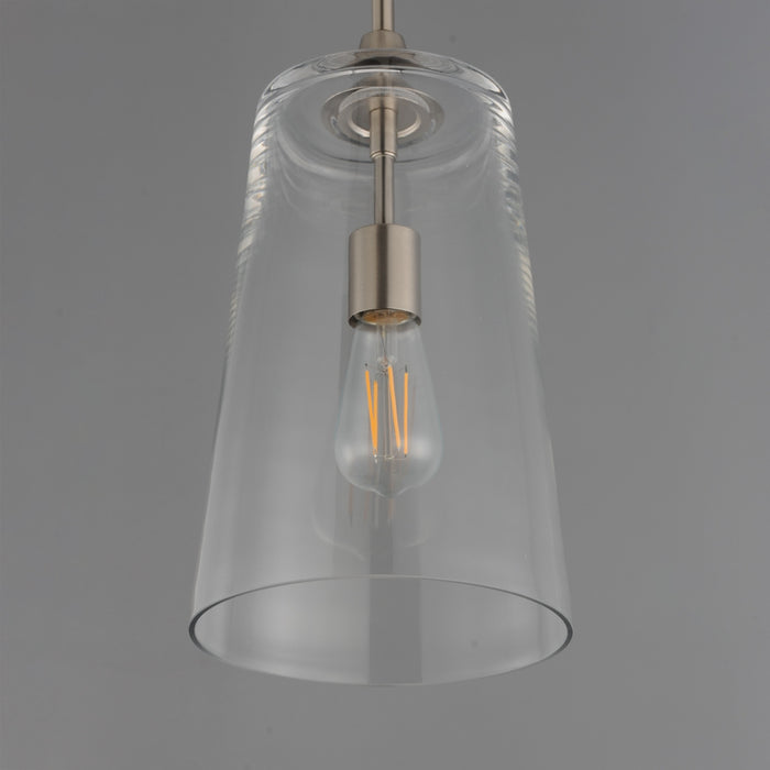 Myhouse Lighting Maxim - 12886CLSN - One Light Pendant - Hudson - Satin Nickel