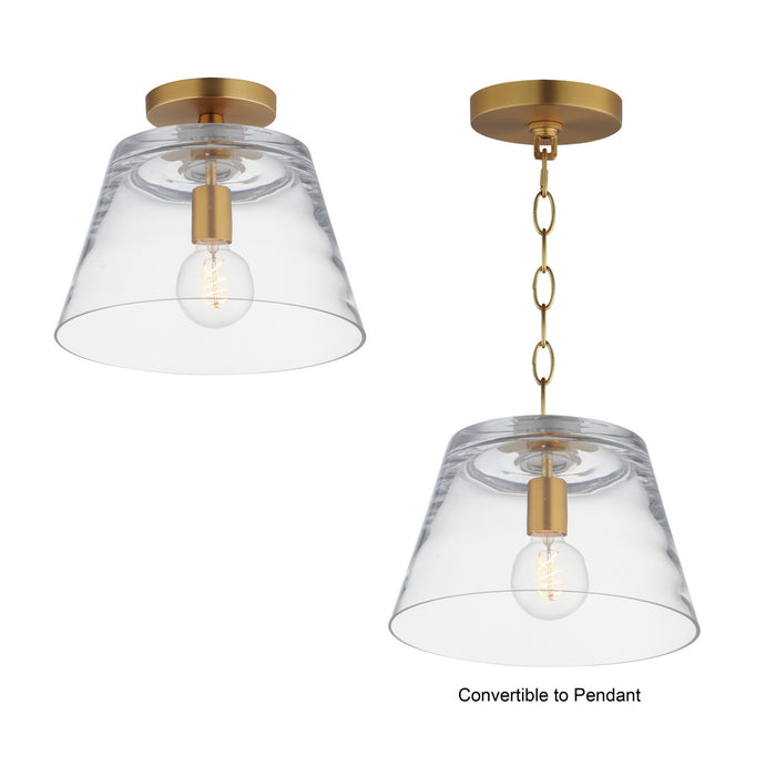 Myhouse Lighting Maxim - 12880CLNAB - One Light Pendant - Hudson - Natural Aged Brass