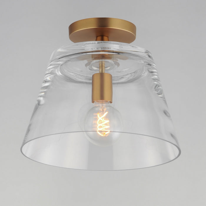 Myhouse Lighting Maxim - 12880CLNAB - One Light Pendant - Hudson - Natural Aged Brass