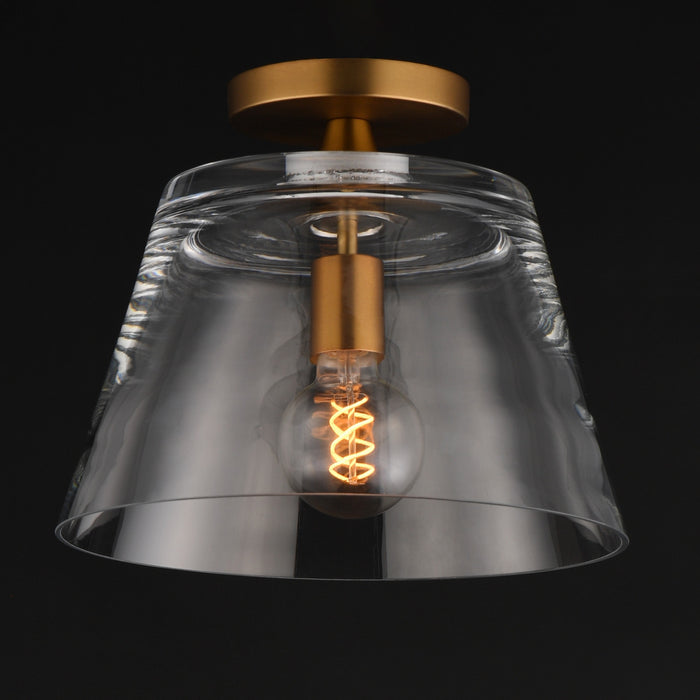 Myhouse Lighting Maxim - 12880CLNAB - One Light Pendant - Hudson - Natural Aged Brass