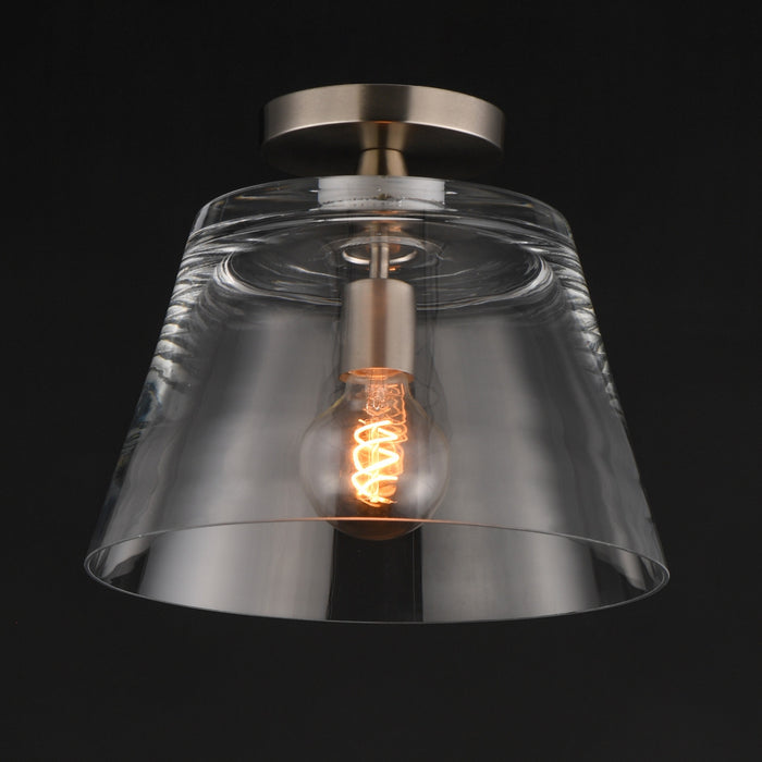 Myhouse Lighting Maxim - 12880CLSN - One Light Pendant - Hudson - Satin Nickel