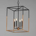 Myhouse Lighting Maxim - 28625BKWBR - Four Light Pendant - SoHo - Black/Weathered Brass