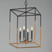Myhouse Lighting Maxim - 28625BKWBR - Four Light Pendant - SoHo - Black/Weathered Brass