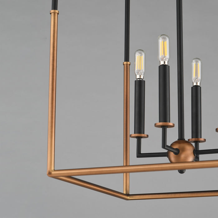 Myhouse Lighting Maxim - 28625BKWBR - Four Light Pendant - SoHo - Black/Weathered Brass
