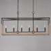 Myhouse Lighting Maxim - 28626BKWBR - Six Light Linear Pendant - SoHo - Black/Weathered Brass