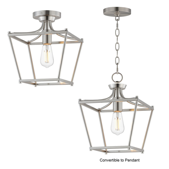 Myhouse Lighting Maxim - 25311SN - One Light Pendant / Semi-Flush - Clifton - Satin Nickel