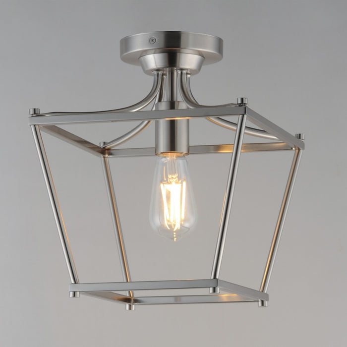 Myhouse Lighting Maxim - 25311SN - One Light Pendant / Semi-Flush - Clifton - Satin Nickel