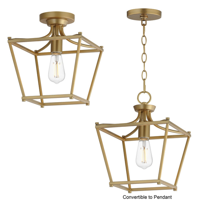 Myhouse Lighting Maxim - 25311NAB - One Light Pendant / Semi-Flush - Clifton - Natural Aged Brass