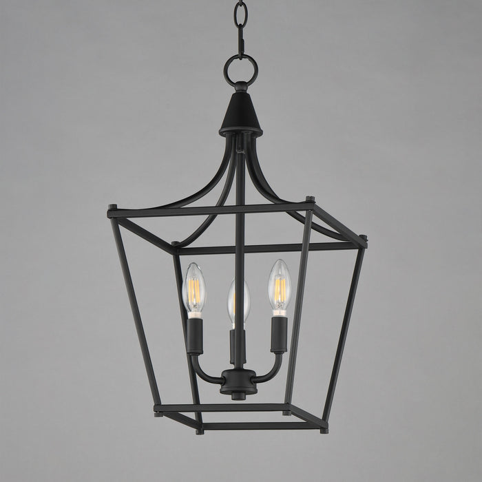 Myhouse Lighting Maxim - 25313BK - Three Light Pendant - Clifton - Black