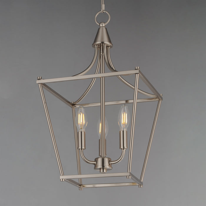 Myhouse Lighting Maxim - 25313SN - Three Light Pendant - Clifton - Satin Nickel