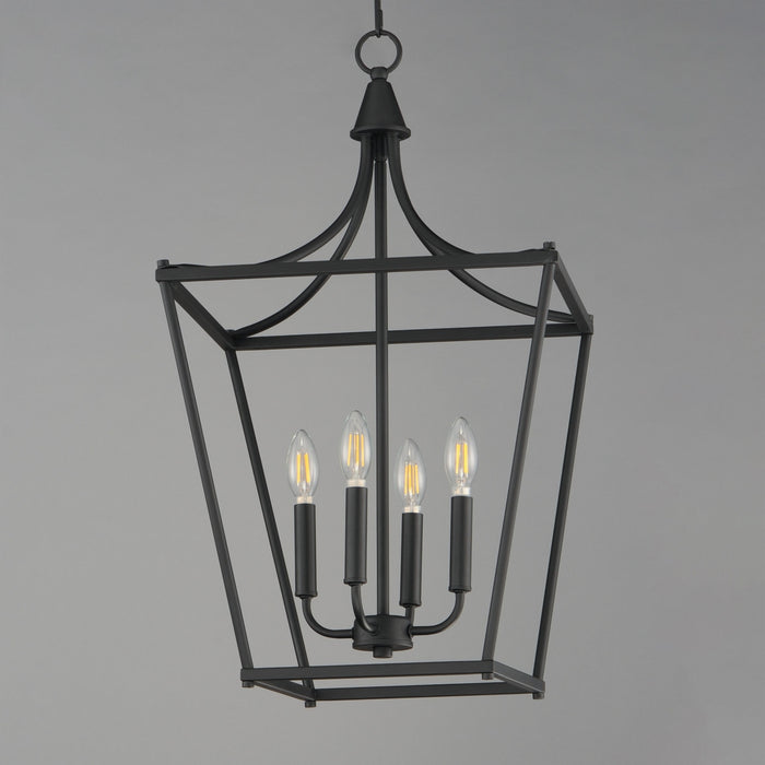 Myhouse Lighting Maxim - 25314BK - Four Light Pendant - Clifton - Black