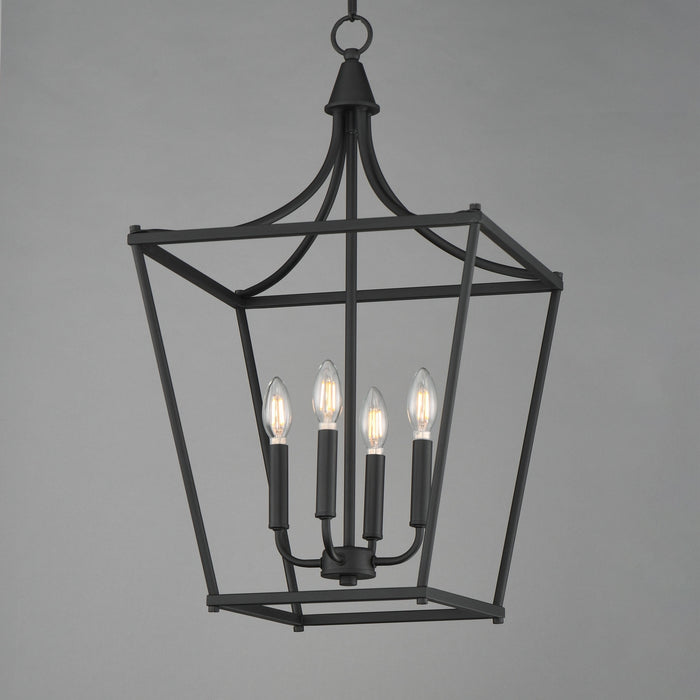 Myhouse Lighting Maxim - 25314BK - Four Light Pendant - Clifton - Black