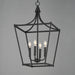 Myhouse Lighting Maxim - 25314BK - Four Light Pendant - Clifton - Black