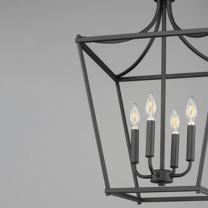 Myhouse Lighting Maxim - 25314BK - Four Light Pendant - Clifton - Black