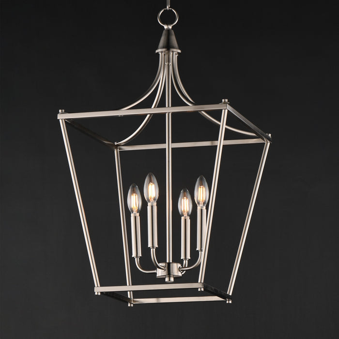 Myhouse Lighting Maxim - 25314SN - Four Light Pendant - Clifton - Satin Nickel