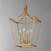 Myhouse Lighting Maxim - 25314NAB - Four Light Pendant - Clifton - Natural Aged Brass