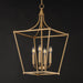 Myhouse Lighting Maxim - 25314NAB - Four Light Pendant - Clifton - Natural Aged Brass