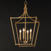 Myhouse Lighting Maxim - 25314NAB - Four Light Pendant - Clifton - Natural Aged Brass
