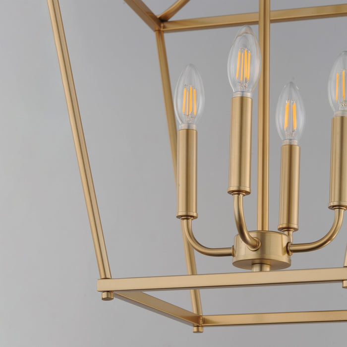 Myhouse Lighting Maxim - 25314NAB - Four Light Pendant - Clifton - Natural Aged Brass