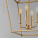 Myhouse Lighting Maxim - 25314NAB - Four Light Pendant - Clifton - Natural Aged Brass