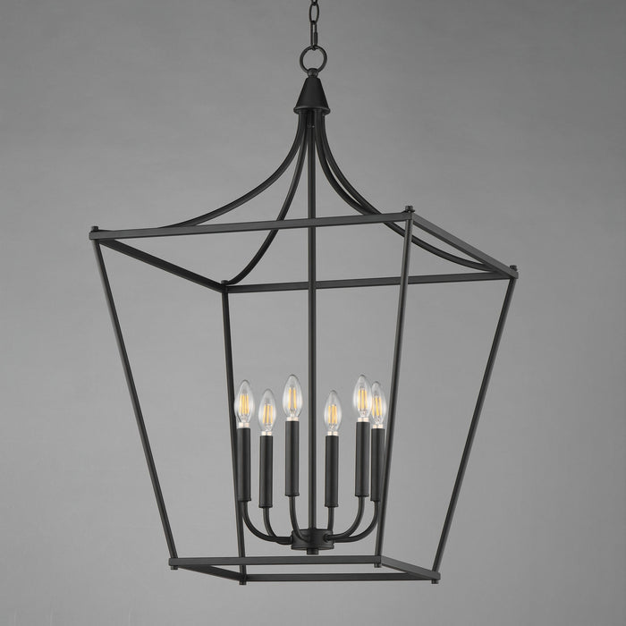 Myhouse Lighting Maxim - 25316BK - Six Light Pendant - Clifton - Black