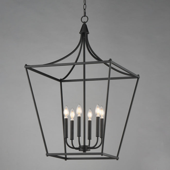 Myhouse Lighting Maxim - 25316BK - Six Light Pendant - Clifton - Black