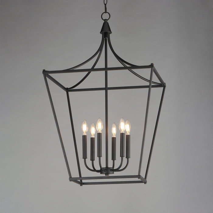Myhouse Lighting Maxim - 25316BK - Six Light Pendant - Clifton - Black