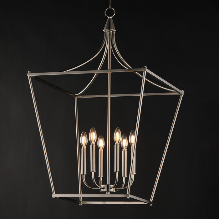Myhouse Lighting Maxim - 25316SN - Six Light Pendant - Clifton - Satin Nickel