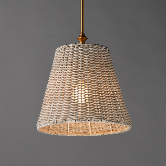Myhouse Lighting Maxim - 21486WWTNAB - One Light Pendant - Baja - Natural Aged Brass