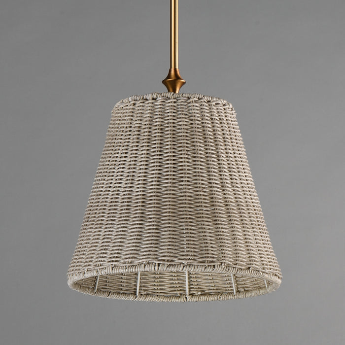 Myhouse Lighting Maxim - 21486WWTNAB - One Light Pendant - Baja - Natural Aged Brass