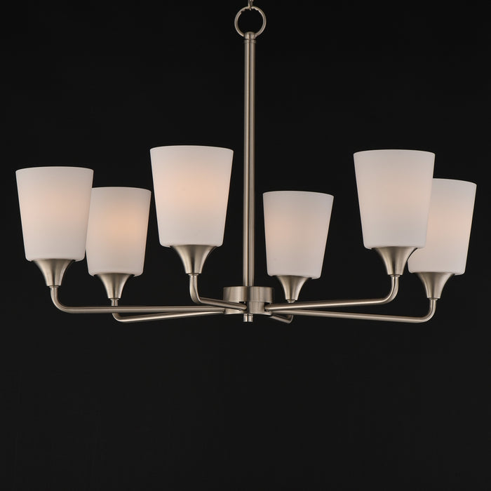 Myhouse Lighting Maxim - 12876SWSN - Six Light Chandelier - Hudson - Satin Nickel