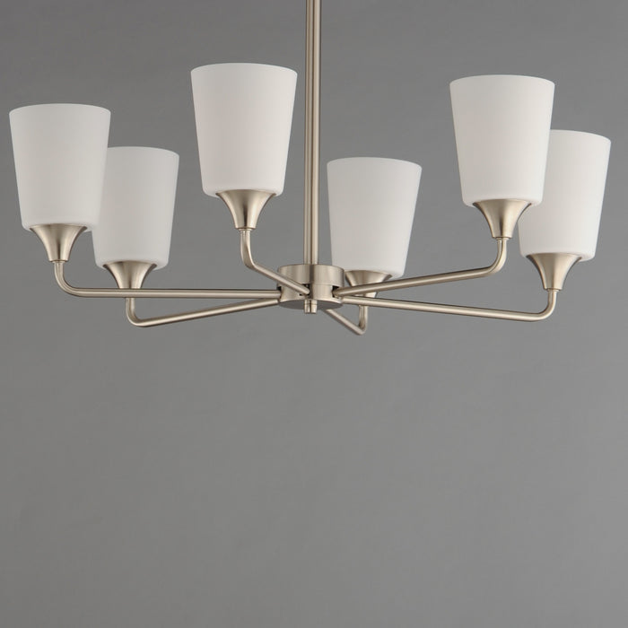 Myhouse Lighting Maxim - 12876SWSN - Six Light Chandelier - Hudson - Satin Nickel