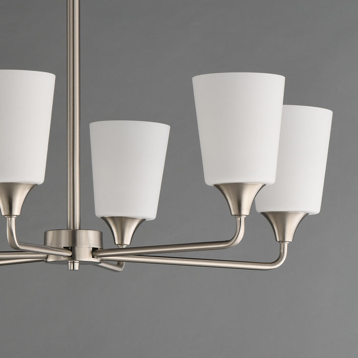 Myhouse Lighting Maxim - 12876SWSN - Six Light Chandelier - Hudson - Satin Nickel